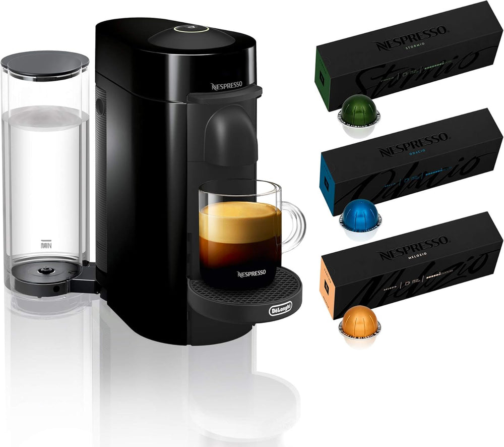 Nespresso Vertuo Plus Coffee and Espresso Maker By De'Longhi, Ink Black