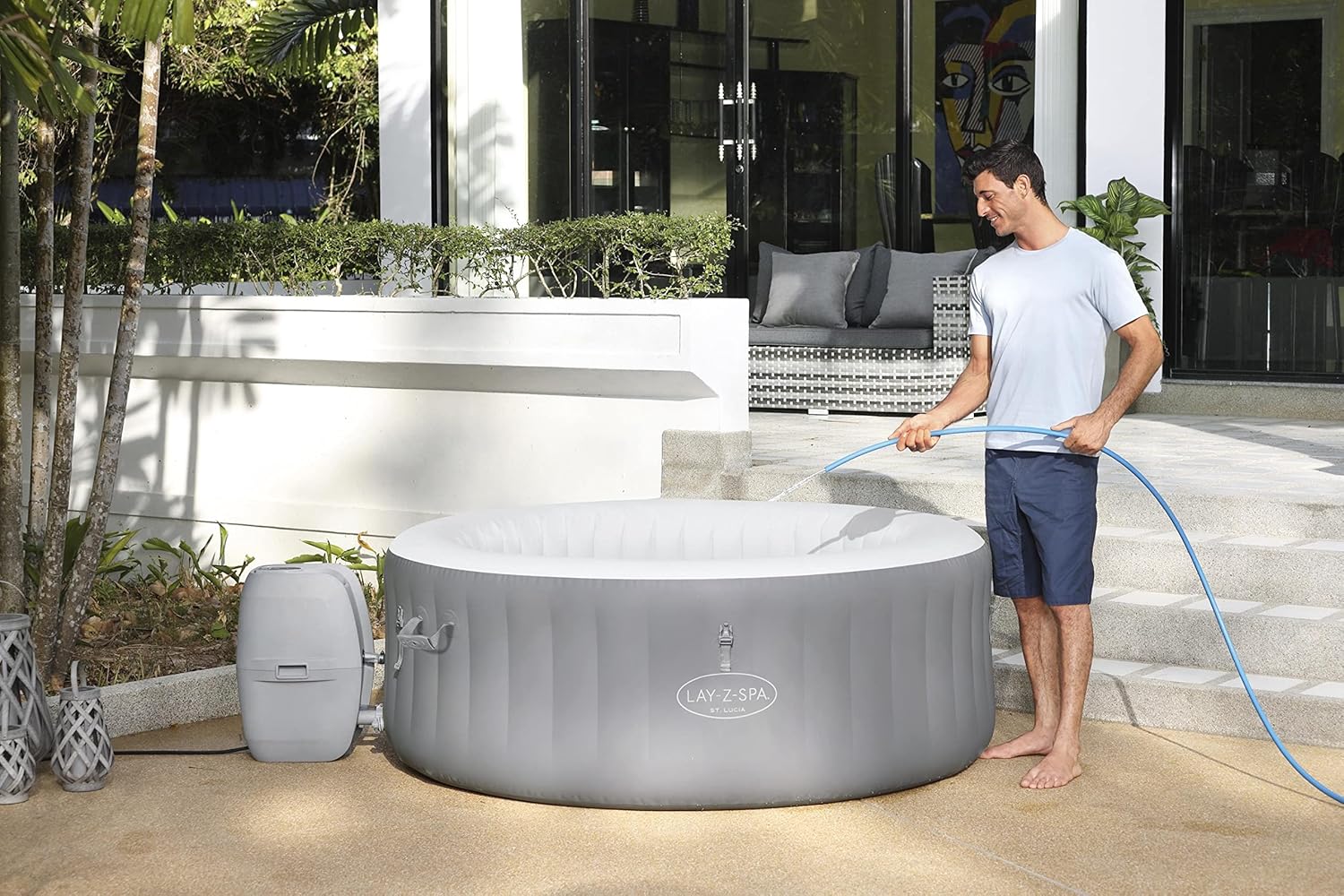 Lay-Z-Spa® 67"x26"/1.70m x 66cm St.Lucia AirJet