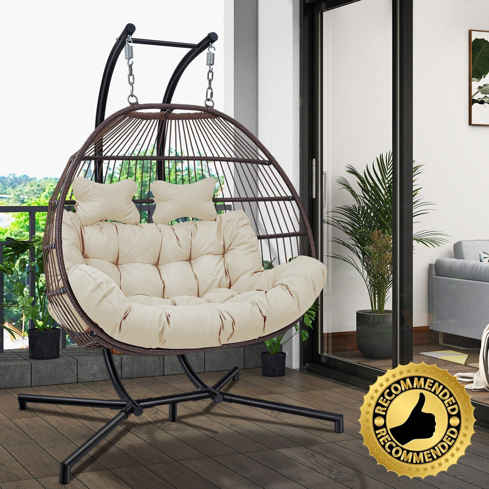 Chaise balançoire avec support,