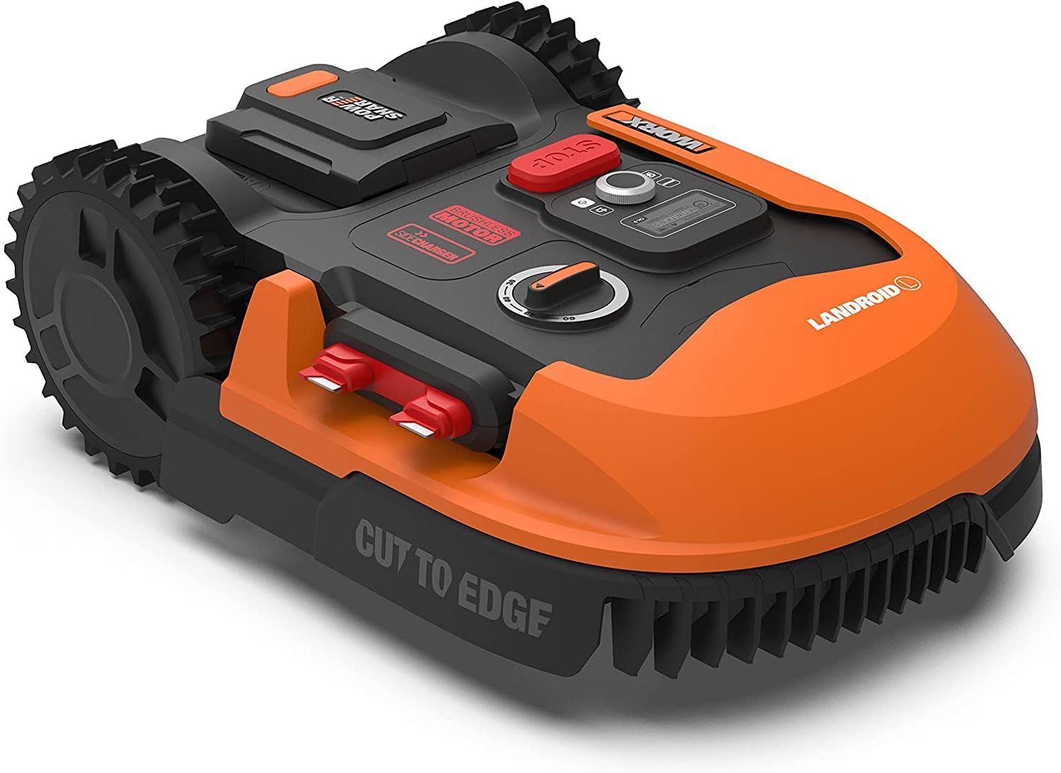 WORX LANDROID Vision WR206E.1, Robot Tondeuse sans Fil périphérique 600 m² Surf.Max 700 m², Installation en 30 Min, Caméra 4K + IA Adaptative, évite Tous Les Obstacles, Coupe des Bordures, Multizone