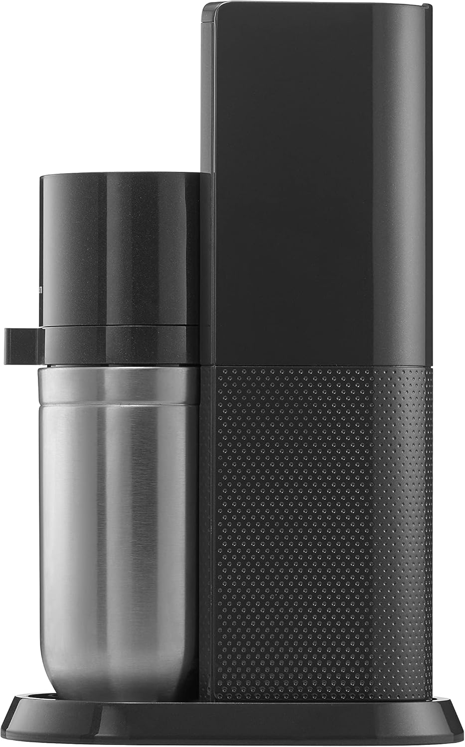 SodaStream Duo Sparkling Water Machine for Glass Jug | Pack of 2 Glass Jugs 1L + 1 Bottle 1L Dishwasher Safe + 1 60L Gas Refill Clip On | Black [Amazon Exclusive]