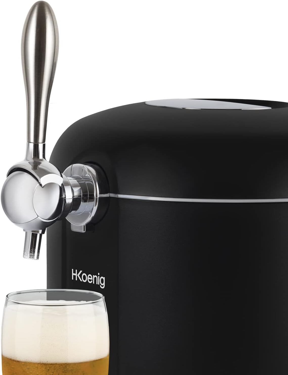 H.Koenig Tireuse à Bière compatible tous Fûts Universels Pressurisés de 5L Inox BW1778, Machine, Pompe, Pression domestique, Professionnelle, Universelle, Refroidissement intégré 4°C