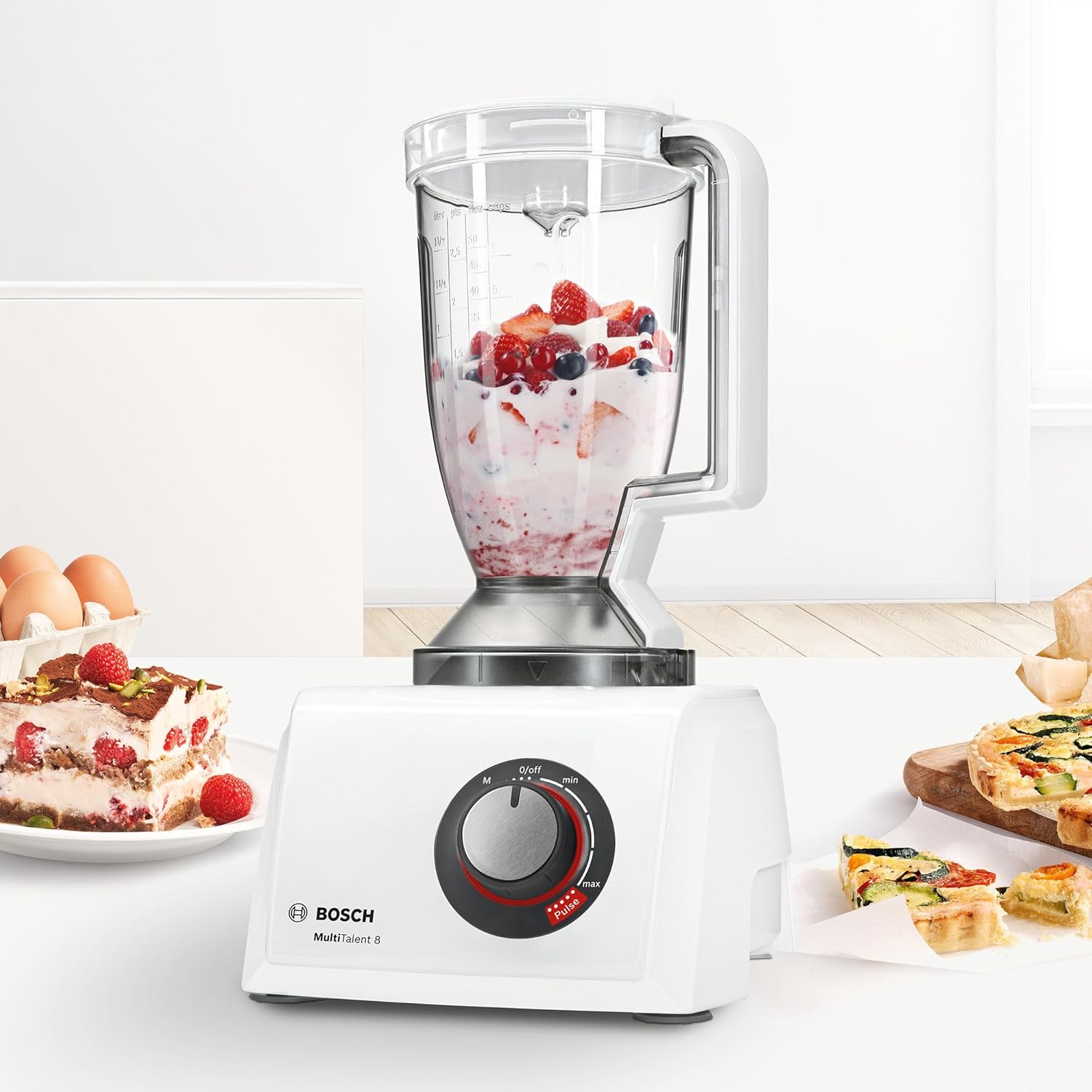 Bosch MultiTalent 8 MC812M844 – Robot de cuisine polyvalent avec plus de 50 fonctions – 1250 W – Grande capacité de 3,9 L – Couleur : Noir