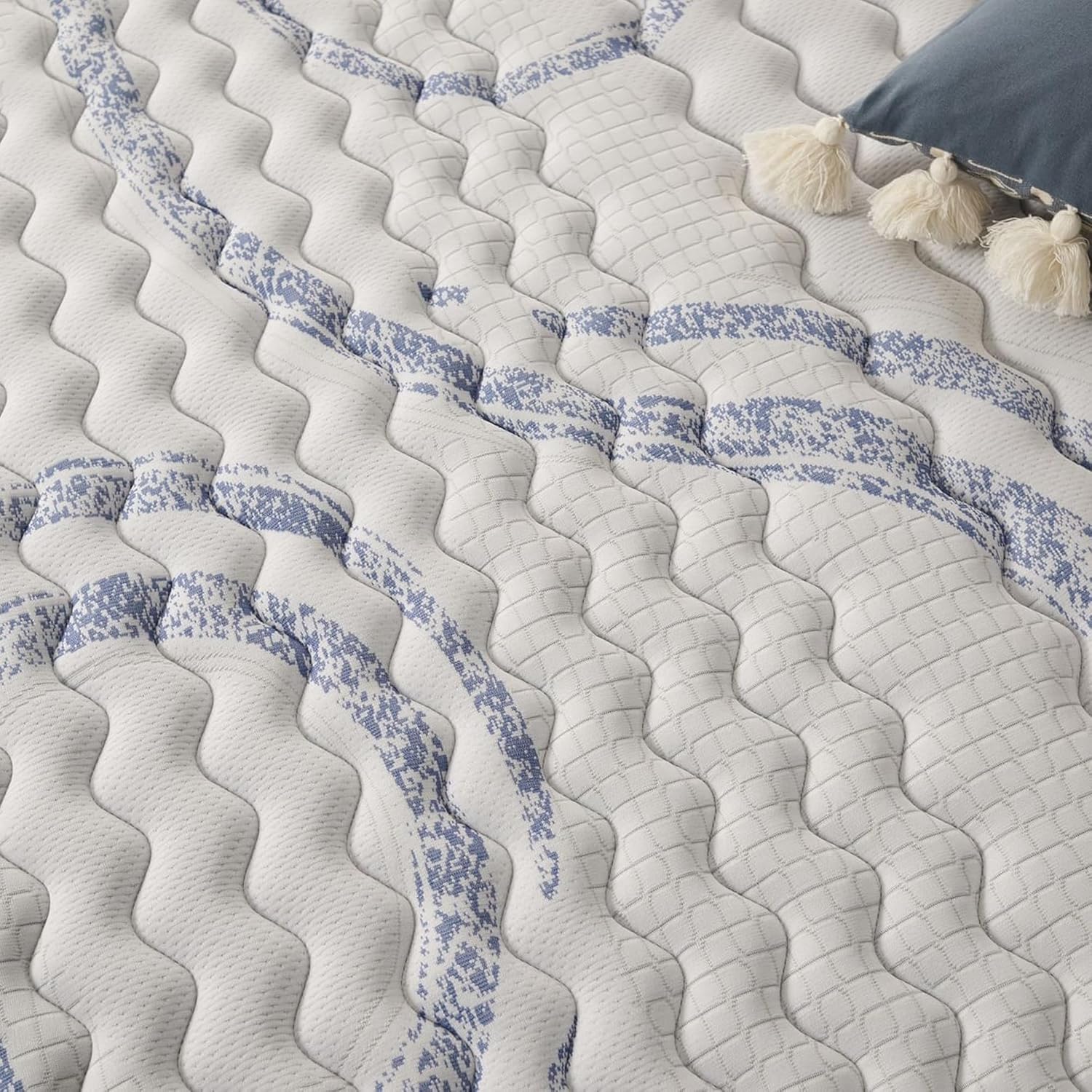NATURALEX - Matelas PerfectSleep 180x200 - Épais 30 cm - Soutien Mousse à mémoire de Forme - Accueil Blue Latex - Confort Ferme - Respirant - 7 Zones - Réversible - Haute Densité - Fabriqué en Europe