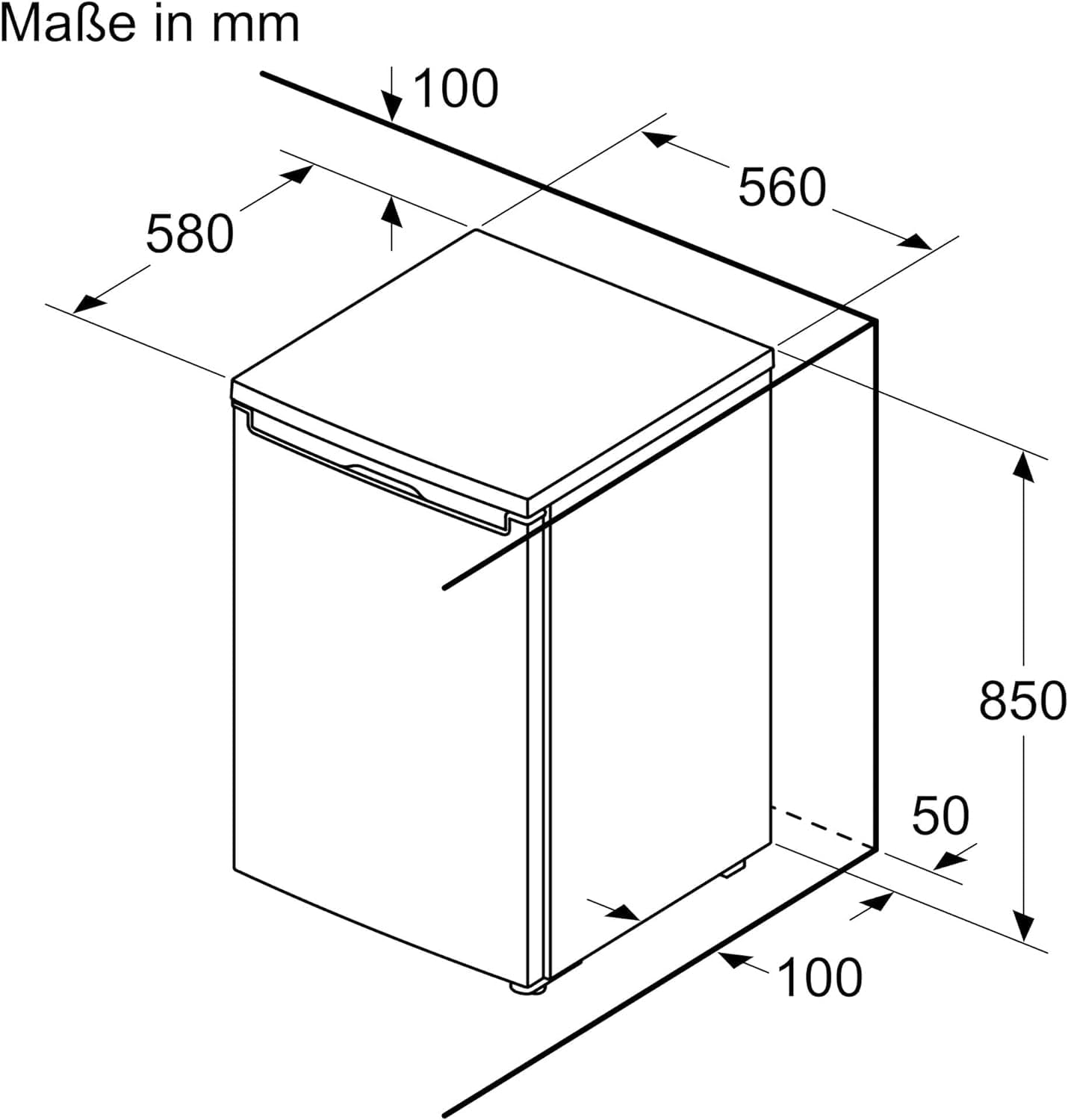 Bosch KTR15NWEB- Série 2 Réfrigérateur Table top pose-libre- Blanc