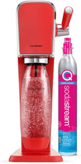 SodaStream ART Sparkling Water and Soda Machine | Pack of 1 Bottle 1 L + 1 Bottle 0.5 L Dishwasher Safe + 1 60L Gas Refill Clip On | Black [Amazon Exclusive]