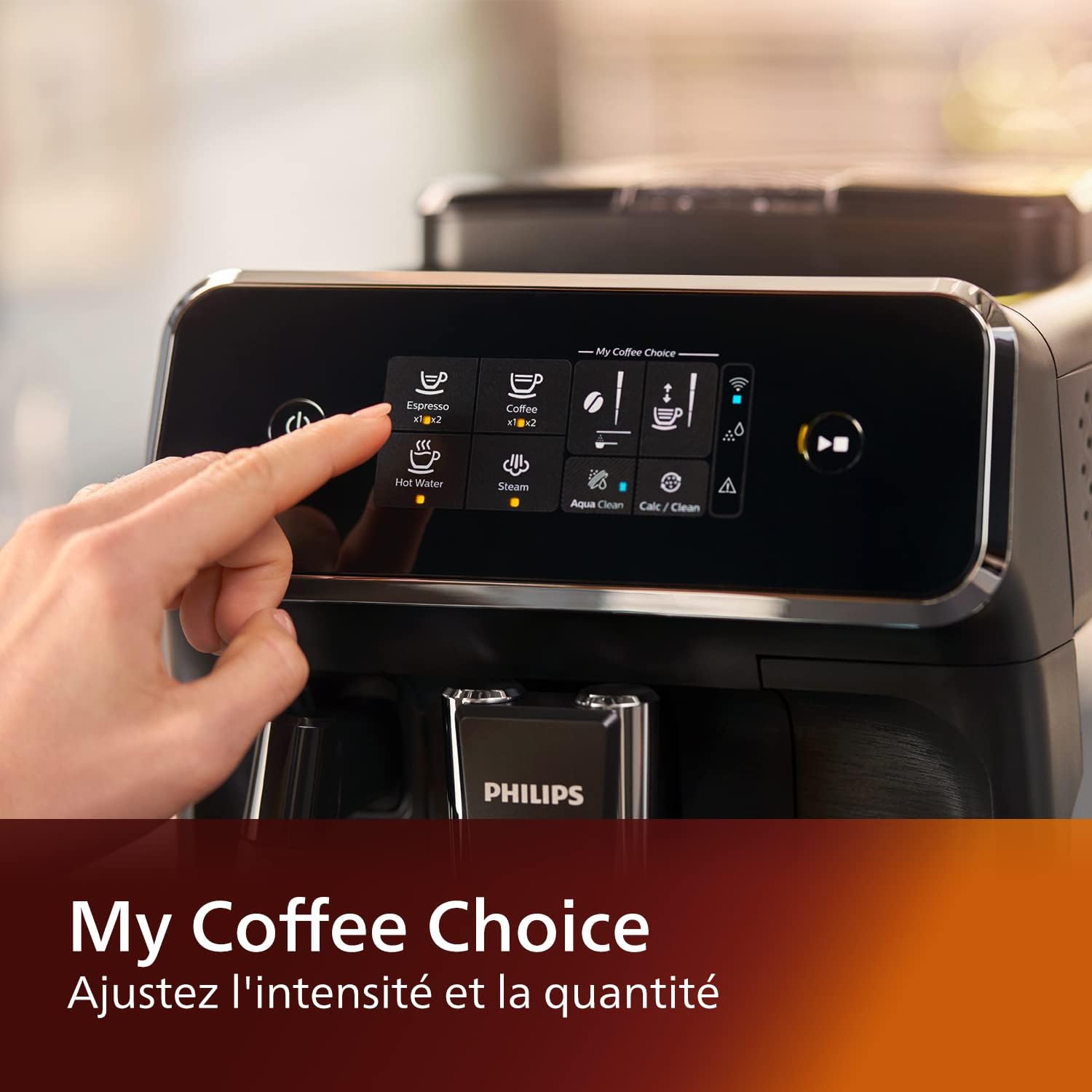Philips Series 2200 Espresso Machine - Coffee Bean - LatteGo Milk Frother, 3 Coffee Specialties, Intuitive Touch Screen, Glossy Black (EP2231/40)
