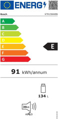 Bosch KTR15NWEB- Série 2 Réfrigérateur Table top pose-libre- Blanc
