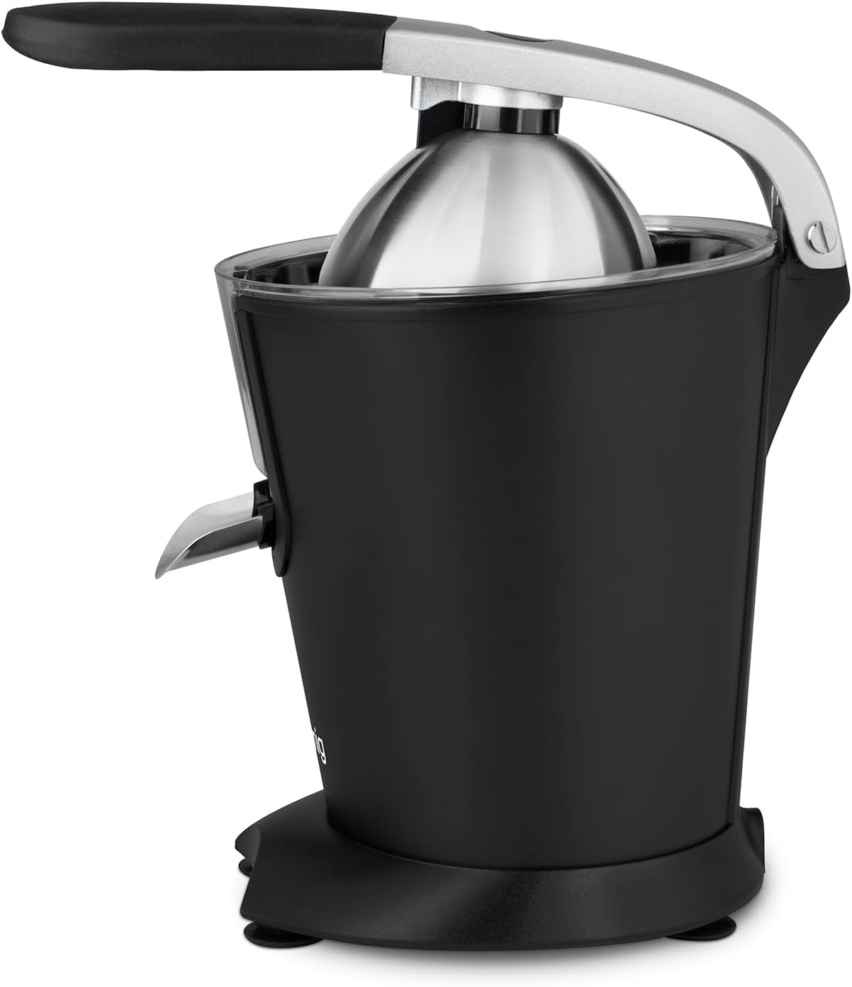 H.Koenig AGR80 160W Professional Electric Citrus Juicer Stainless Steel Lever and Filter Drip Free BPA Free Dishwasher Safe Parts