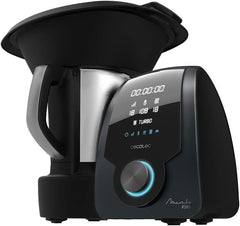 Cecotec Robot de Cuisine Mambo Black. 23 Fonctions, 10 Niveaux de Température, 1700W, 2,5 kg de Pâte, Cruche de 3,3L, 10 Vitesses, Minuterie, Température Réglable de 37 °C à 120 °C