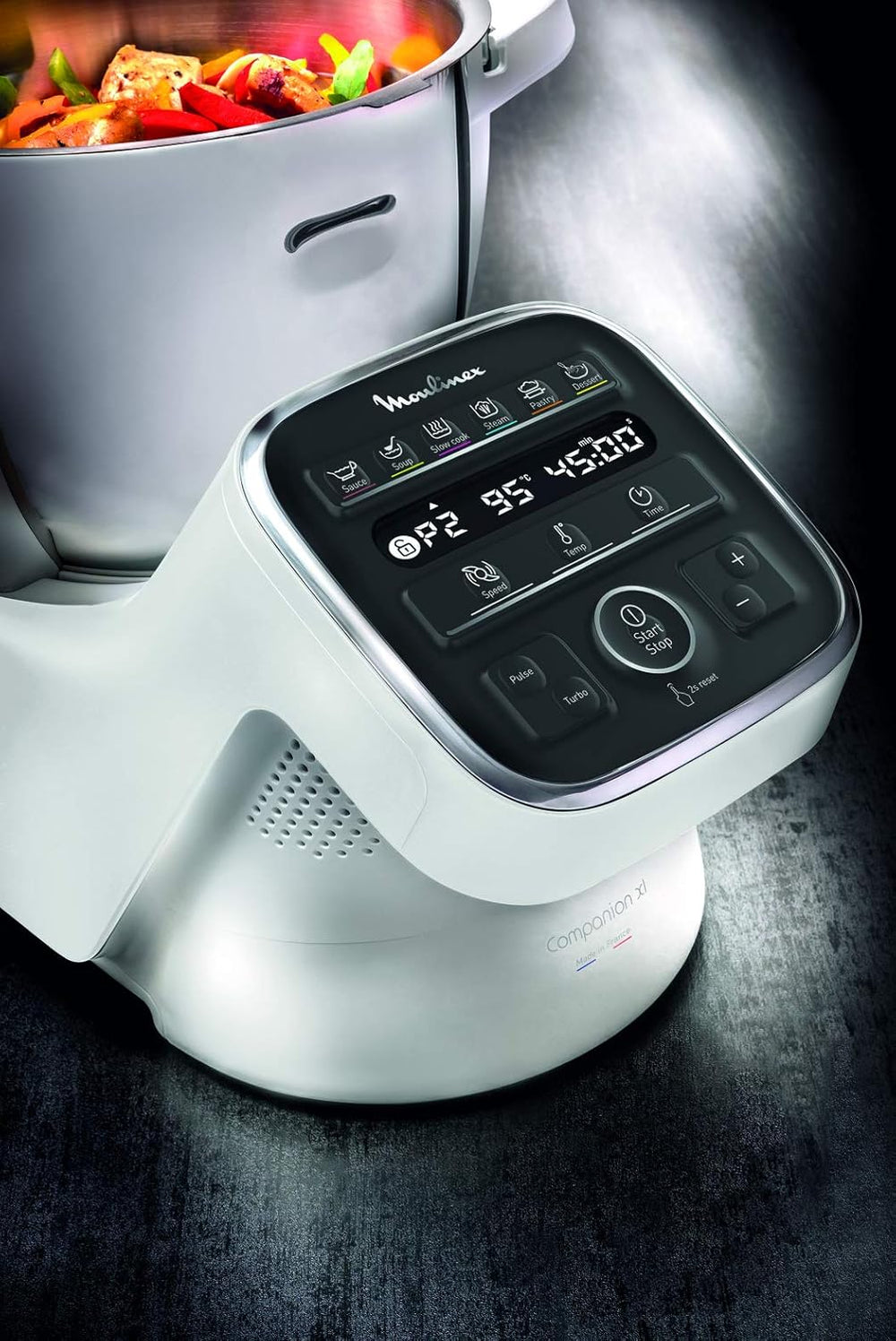 MOULINEX COMPANION XL Multifunctional Robot Cooker Bowl 4.5L 12 Programs Auto Soups Gazpacho Kitchen Robot Mixer Chopper Kneader 1550W HF80CB10