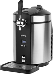 H.Koenig Tireuse à Bière compatible tous Fûts Universels Pressurisés de 5L Inox BW1778, Machine, Pompe, Pression domestique, Professionnelle, Universelle, Refroidissement intégré 4°C