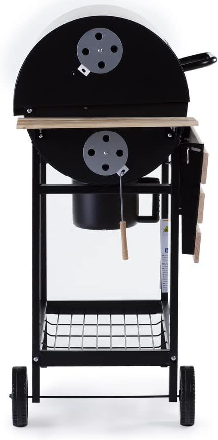 Barbecue charbon de bois "King" - 95 x 63 x 105 cm - Noir