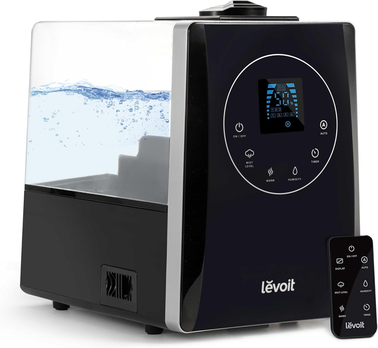 LEVOIT OasisMist 1000S (10L) Smart Humidifier for Home Large Room Bedroom, Last 100 Hours Suitable for Indoor Plant, Cover up to 600ft², Easy Top Fill, Remoter & Voice Control, Auto Mode, Quiet, White