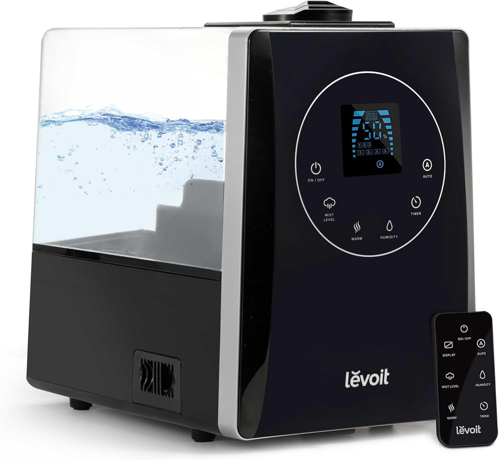 LEVOIT OasisMist 1000S (10L) Smart Humidifier for Home Large Room Bedroom, Last 100 Hours Suitable for Indoor Plant, Cover up to 600ft², Easy Top Fill, Remoter & Voice Control, Auto Mode, Quiet, White