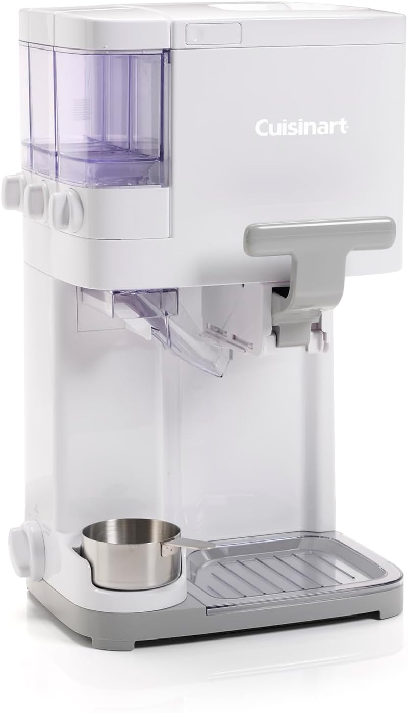 Cuisinart Sorbetière | machine à crème glacée, yaourt glacé, gelato, sorbet, sans produits laitiers | Distributeur de garniture | facile à utiliser | 1.42L fait 6 portions | Prêt en 20mins | ICE48U