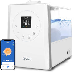 LEVOIT OasisMist 1000S (10L) Smart Humidifier for Home Large Room Bedroom, Last 100 Hours Suitable for Indoor Plant, Cover up to 600ft², Easy Top Fill, Remoter & Voice Control, Auto Mode, Quiet, White
