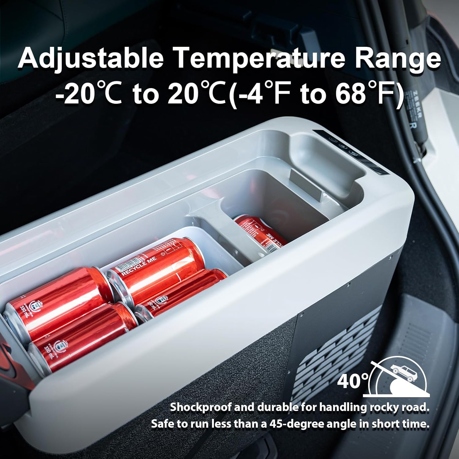 Alpicool LGMP8 8L Glaciere Portable Réfrigérateur Voiture Camping Congélateur 12/24V Mini Frigo pour Maison, Bureau ou Pique-Nique en Plein Air/ -20 à 20℃(Batterie Non Incluse)
