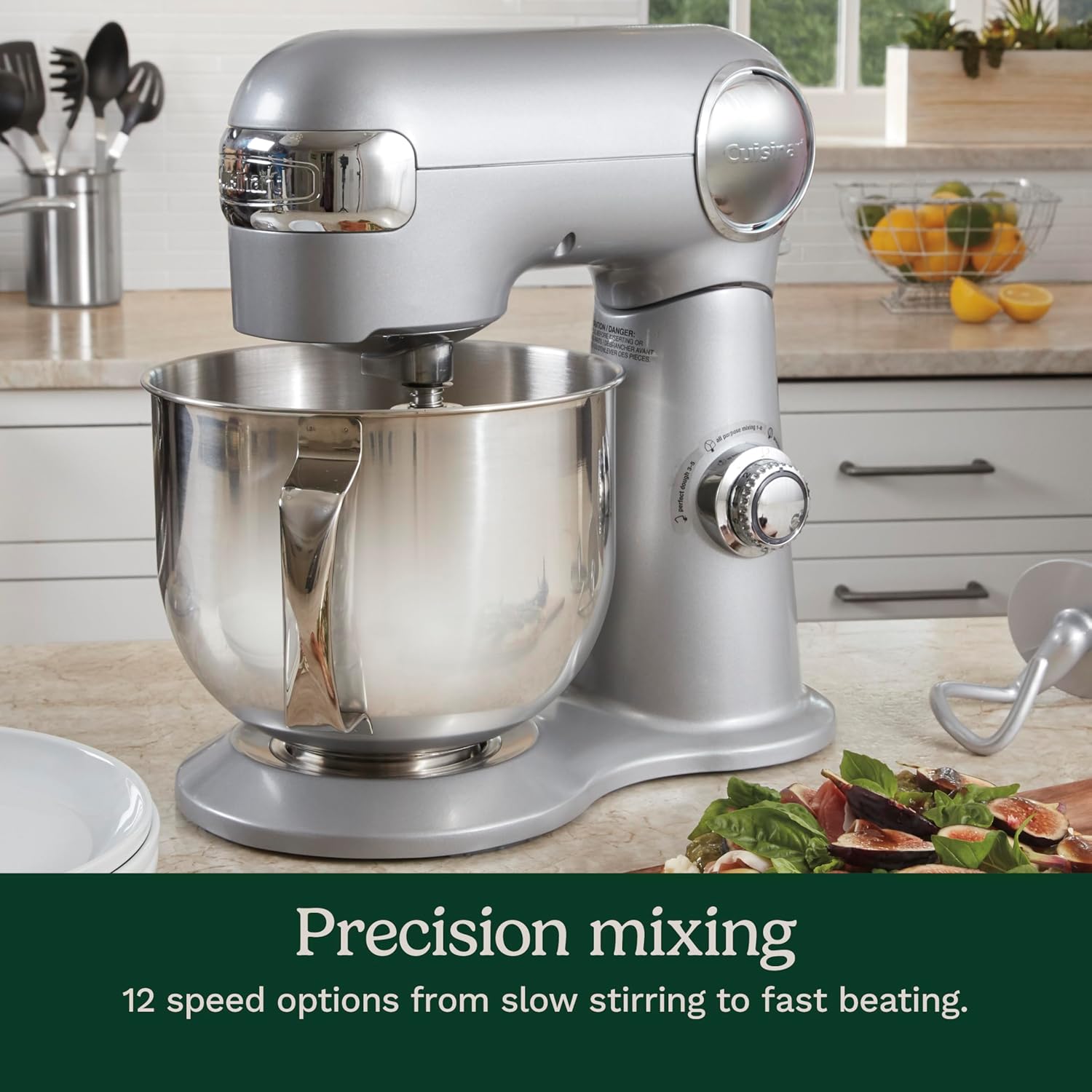 Cuisinart SMD-50BC Precision Pro Mélangeur numérique sur pied de 5,5 litres, métal, doublure argentée