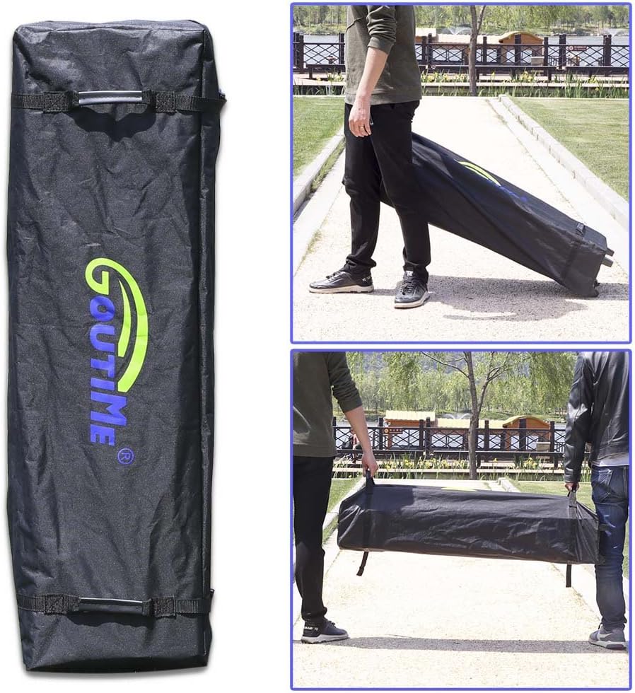 Goutime tonnelle Pliante 3x6,Pop up canopée Gazebo Tente de fête,4 Murs détachables Même Sac à roulettes,abri de Jardin Exterieur,Tente de réception（Blanc）