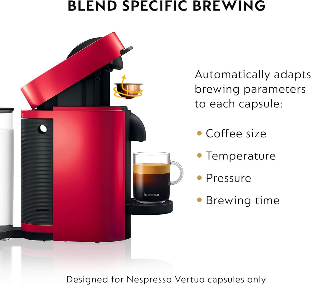 Nespresso Vertuo Plus Coffee and Espresso Maker By De'Longhi, Ink Black