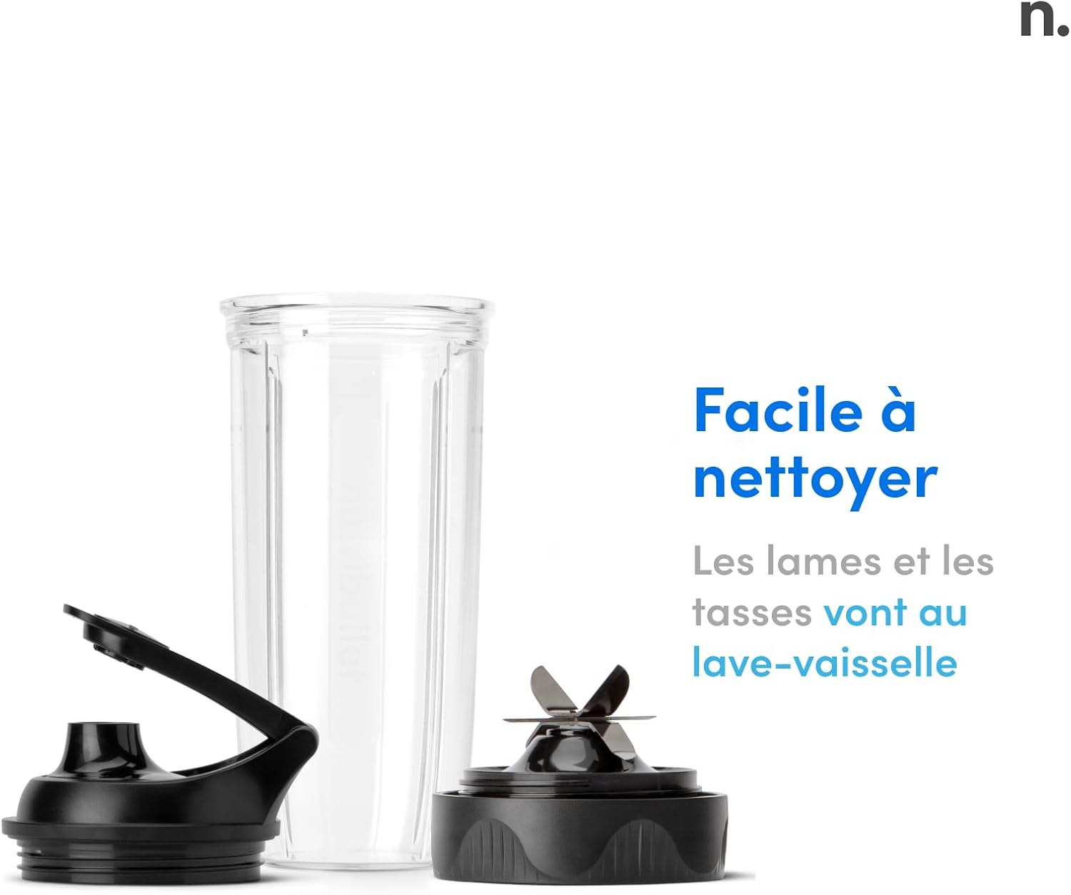 Nutribullet Pro 1200, Blender électrique, Broyeur, Smoothie Blender, Blender multifonctions, puissance 1200w, verres 700ml et 900ml, noir, NB120MB
