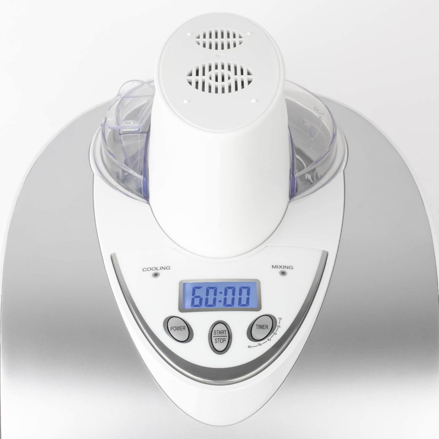 H.Koenig Professional Ice Cream Maker HF320, Electric Ice Maker 2L, 180 W, Refrigerant & Cold Maintenance - Sorbet and Ice Cream