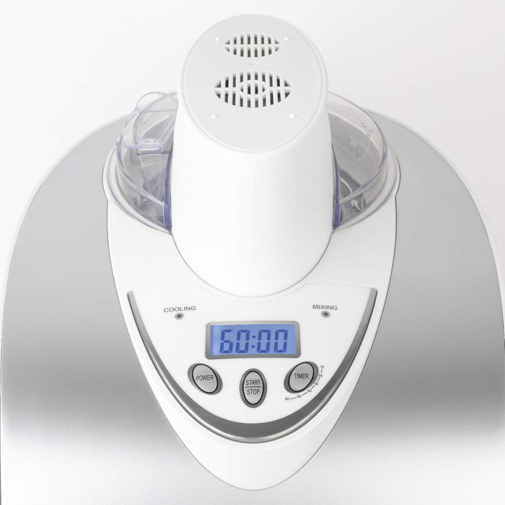 H.Koenig Sorbetière Turbine à Glace Professionnelle HF180, Machine à Glace Electrique 1L, 135 W, Réfrigérante & Maintien du Froid - Sorbet et Crème Glacée