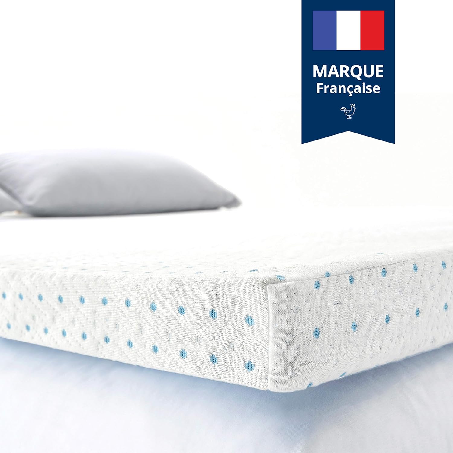 ViscoSoft - Surmatelas 160 x 200 Gel, Surmatelas Rafraichissant Memoire de Forme 5cm, Effet Frais et Relaxant, Housse Bambou Lavable & Amovible, Surmatelas Gel Confort Moelleux (160 x 200 x 5 cm)