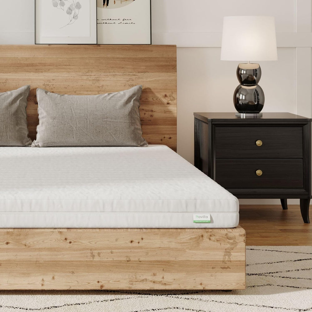 Novilla Matelas en Mousse 140x190, Matelas Amovible à 7 Zones de Confort, Réversible Été/Hiver, Respirable, Hauteur 18 cm
