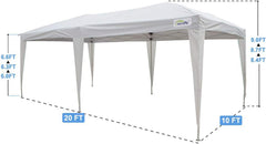 Goutime tonnelle Pliante 3x6,Pop up canopée Gazebo Tente de fête,4 Murs détachables Même Sac à roulettes,abri de Jardin Exterieur,Tente de réception（Blanc）