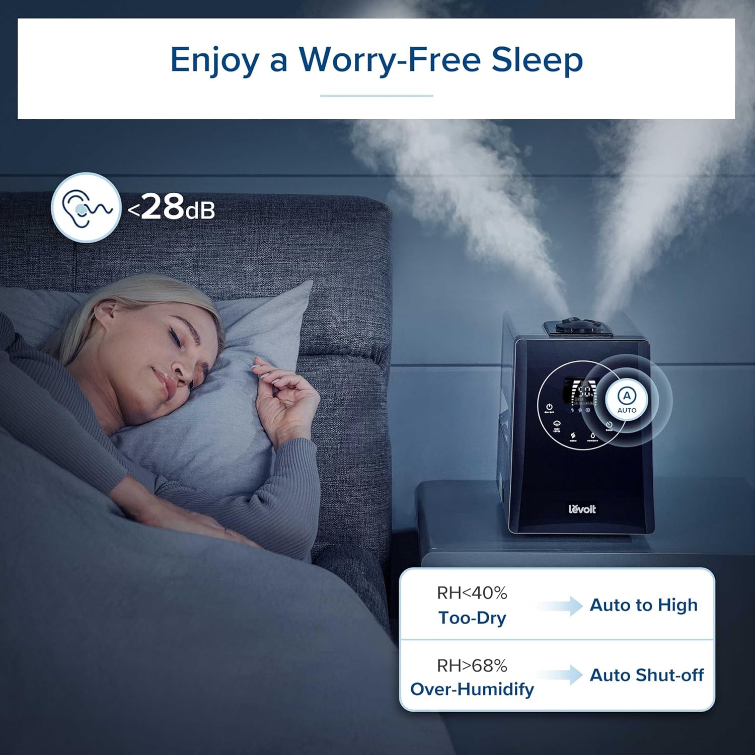 LEVOIT OasisMist 1000S (10L) Smart Humidifier for Home Large Room Bedroom, Last 100 Hours Suitable for Indoor Plant, Cover up to 600ft², Easy Top Fill, Remoter & Voice Control, Auto Mode, Quiet, White