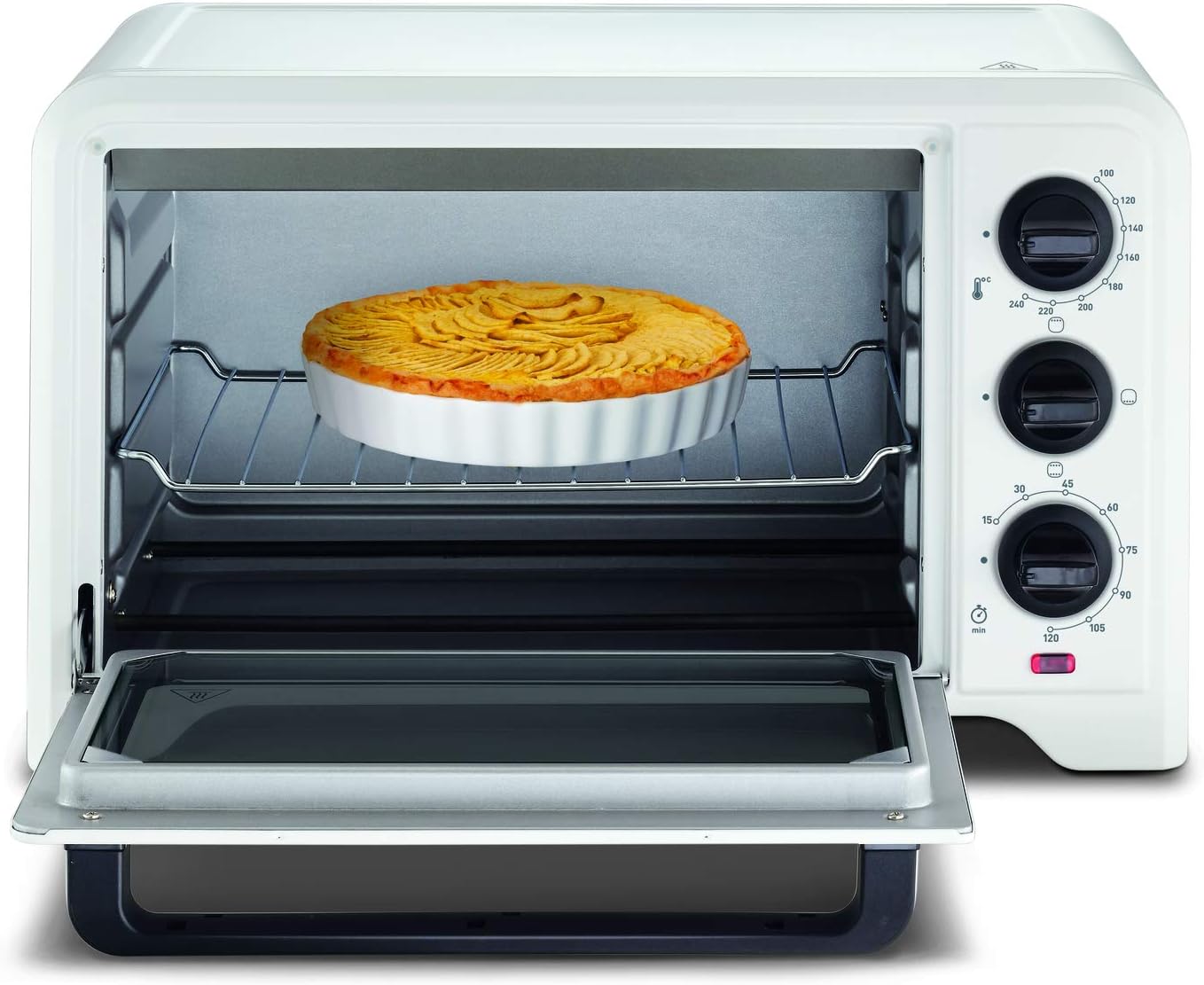 Moulinex Four électrique 39 L, 7 modes de cuisson, Chaleur tournante, Thermostat réglable jusqu’à 240° C, Tournebroche, Minuteur 120 min, Grille réversible, Optimo noir OX485810