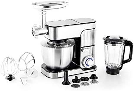 Antara Pro KitchenCook Stainless Steel Mixer with Mincer 5.5 L Grey