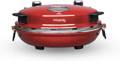 H.Koenig Four à Pizza électrique Professionnel Portable NAPL350, Multifonction, Tartes et Quiches, Grand Plateau en Pierre Céramique, Température 0 à 400°C, Minuterie, Roulette et Pelle en bois