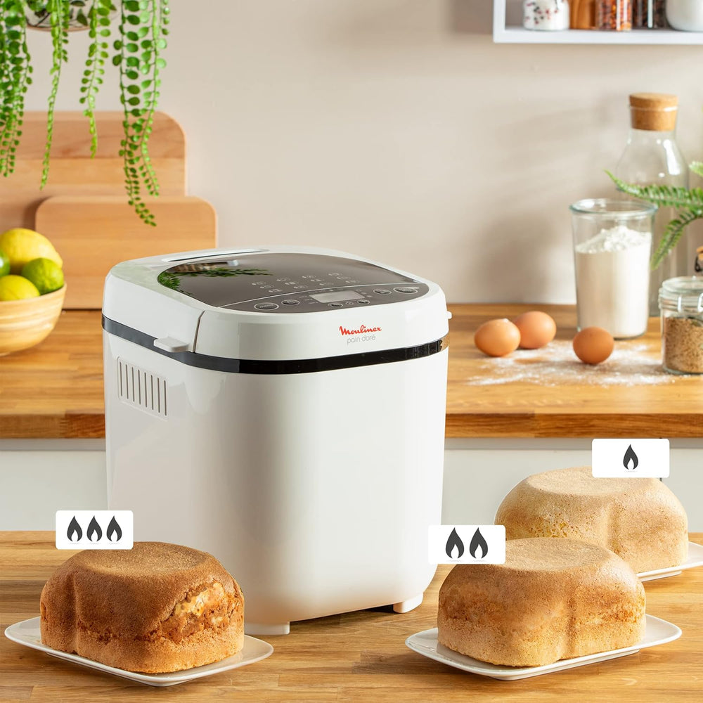 Moulinex OW220830 Bread Maker with 17 Programmes Plastic Black/Purple 31 x 29 x 29 cm