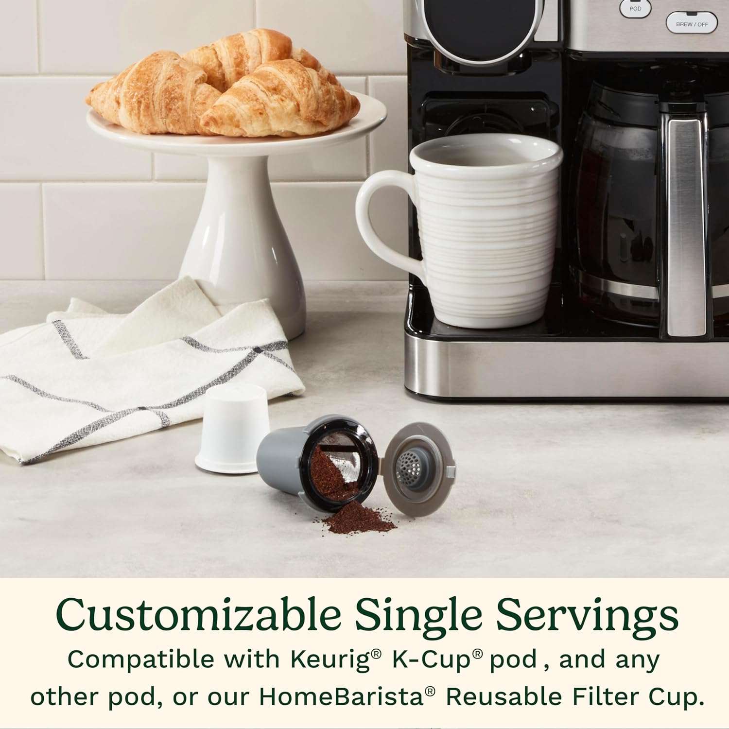 Cuisinart Cafetière, carafe en verre de 12 tasses, cafetière automatique chaude et glacée, machine à café à serveur unique, acier inoxydable noir, SS-16BKS
