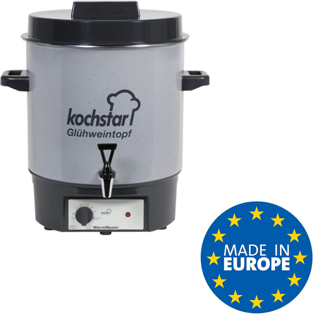 Kochstar K99104035 Electric Sterilizer with Thermostat and Tap 27 Litres 50 x 46.5 x 37 cm Grey