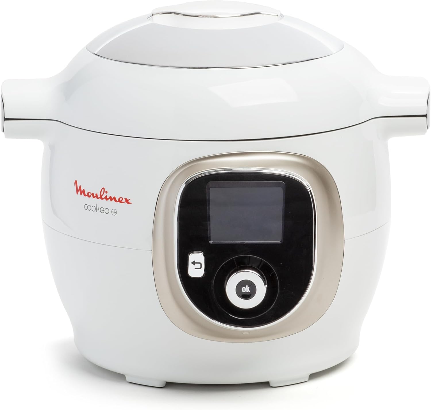 Moulinex, Cookeo Multicuiseur intelligent 6L, 150 recettes intégrées, Cuisson sans surveillance, Ecran intuitif, Guide de cuisson, Application MyMoulinex, 1600W, Blanc, 15 ans réparabilité
