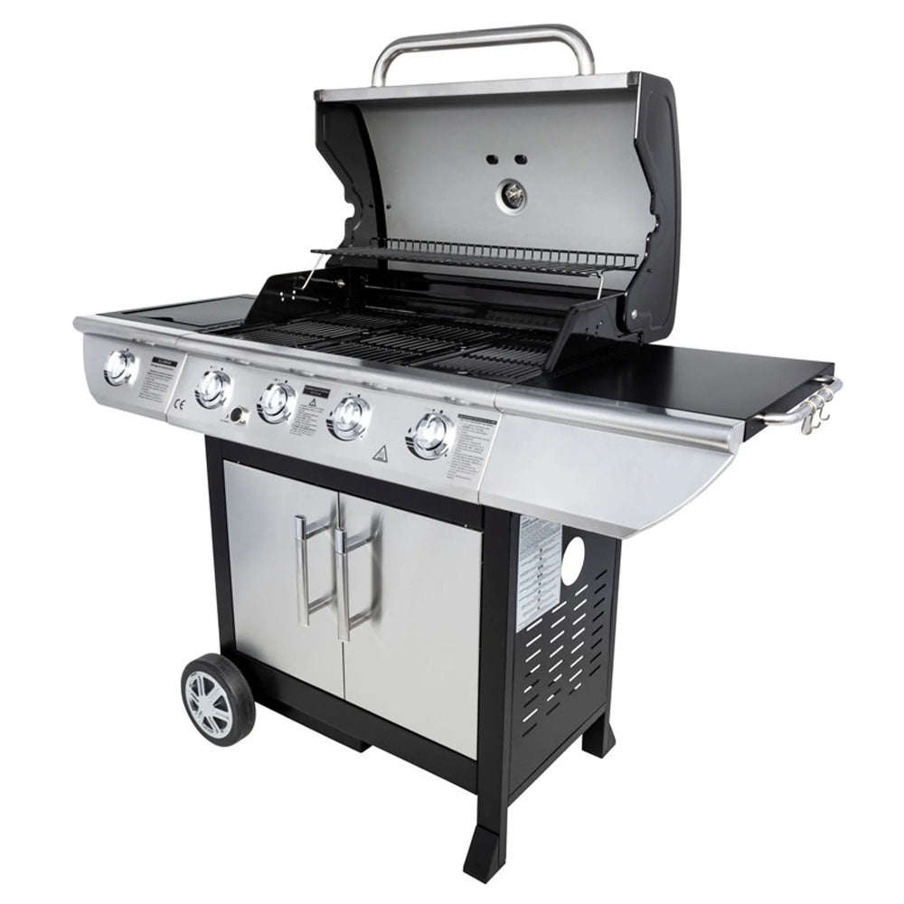 Barbecue au gaz BRISBANE - 4 brûleurs 14kW + réchaud Somagic