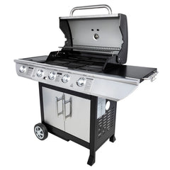 Barbecue au gaz BRISBANE - 4 brûleurs 14kW + réchaud Somagic