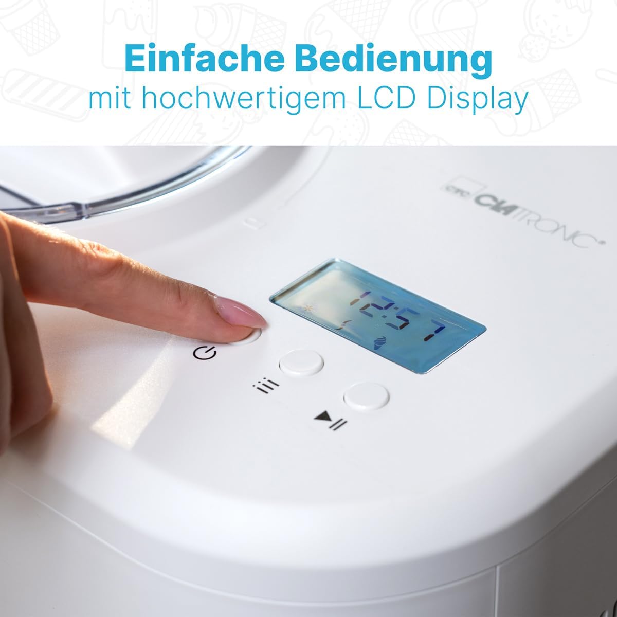 Clatronic ICM 3799 Kompressor-Eismaschine 1L