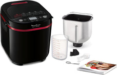 Moulinex OW220830 Bread Maker with 17 Programmes Plastic Black/Purple 31 x 29 x 29 cm