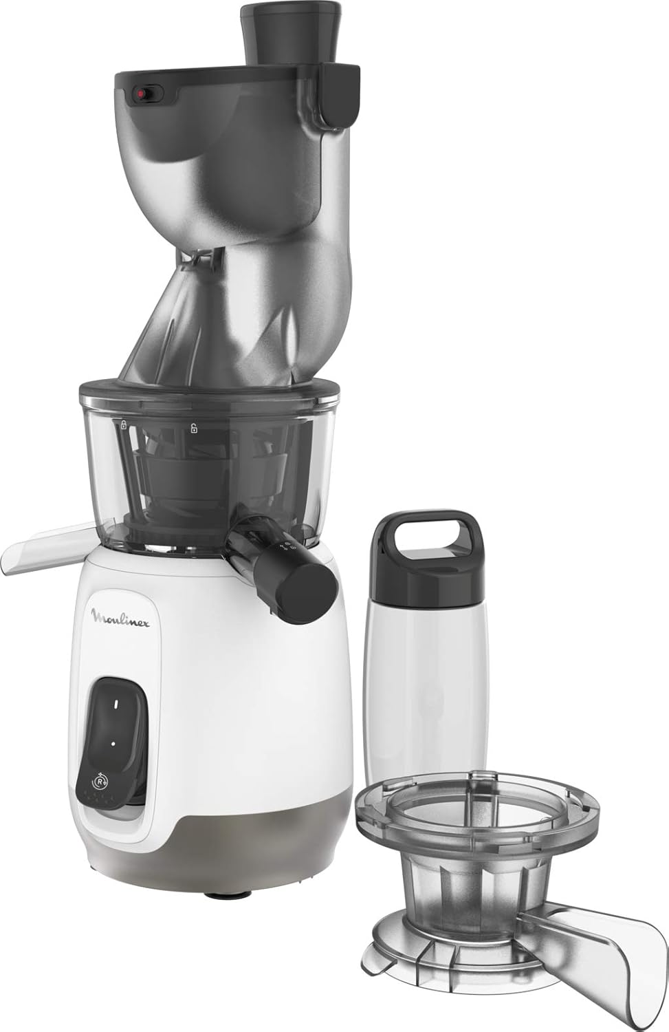 Moulinex Juice & Clean ZU420E10 Fruit and Vegetable Juice Extractor, Vitamin Juice, Press, 150 W, 42 to 83 RPM, Fresh Fruit Juice, Jam, Grout, Sorbet, Automatic Cleaning
