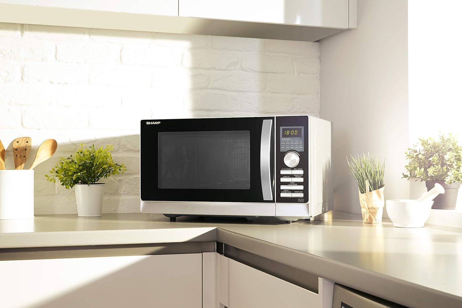 Sharp R-843INW Combined Microwave 25 Liter - Silver