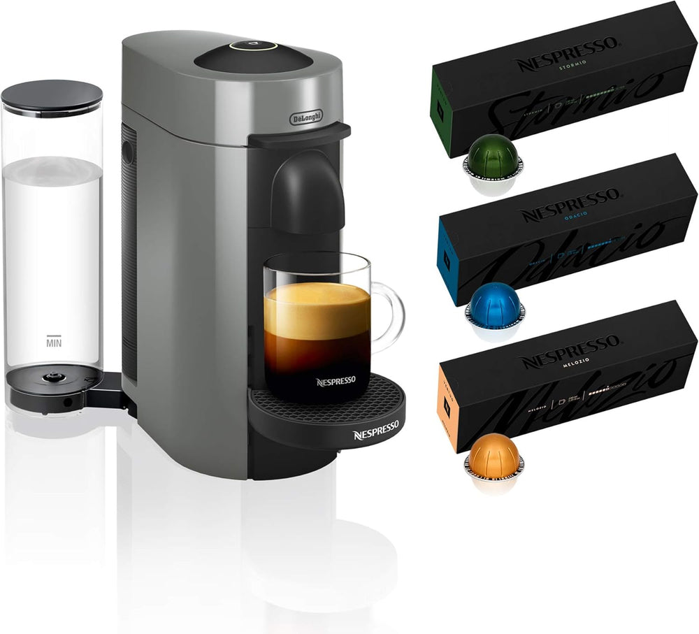 Nespresso Vertuo Plus Coffee and Espresso Maker By De'Longhi, Ink Black