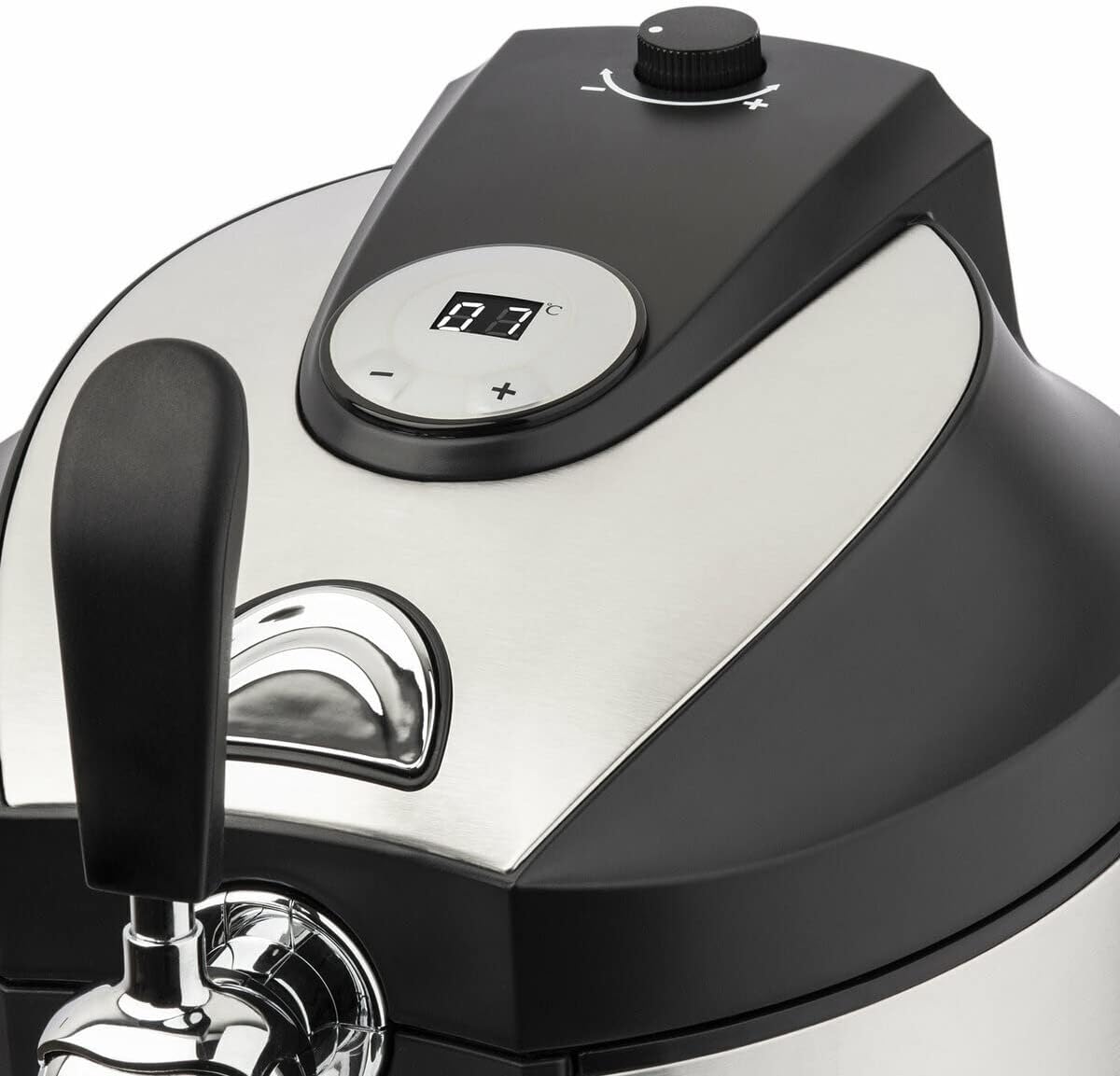 H.Koenig Tireuse à Bière compatible tous Fûts Universels Pressurisés de 5L Inox BW1778, Machine, Pompe, Pression domestique, Professionnelle, Universelle, Refroidissement intégré 4°C