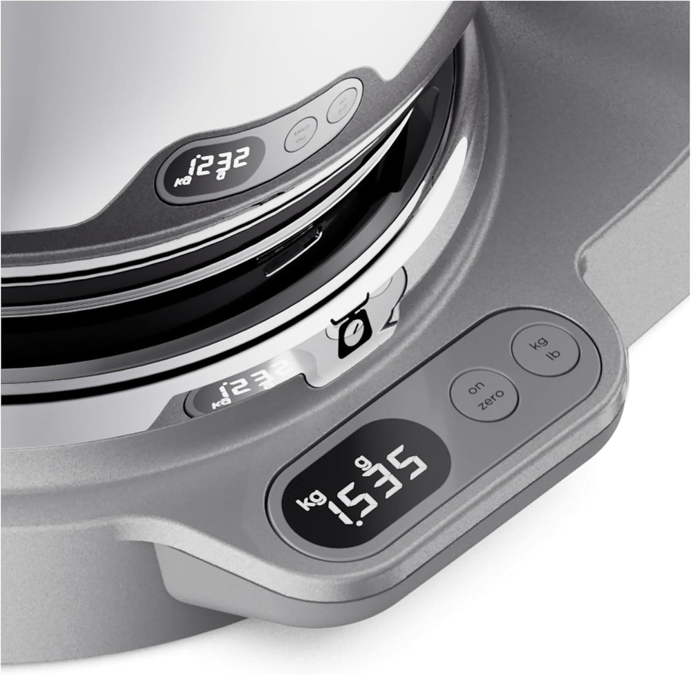 Kenwood Titanium Chef Baker KVC65.001WH, Pastry Robot with Integrated Scales, Including 3-Piece Pastry Set, Spatula & Splash Protection, 1200 W, White