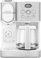 Cuisinart Cafetière, carafe en verre de 12 tasses, cafetière automatique chaude et glacée, machine à café à serveur unique, acier inoxydable noir, SS-16BKS