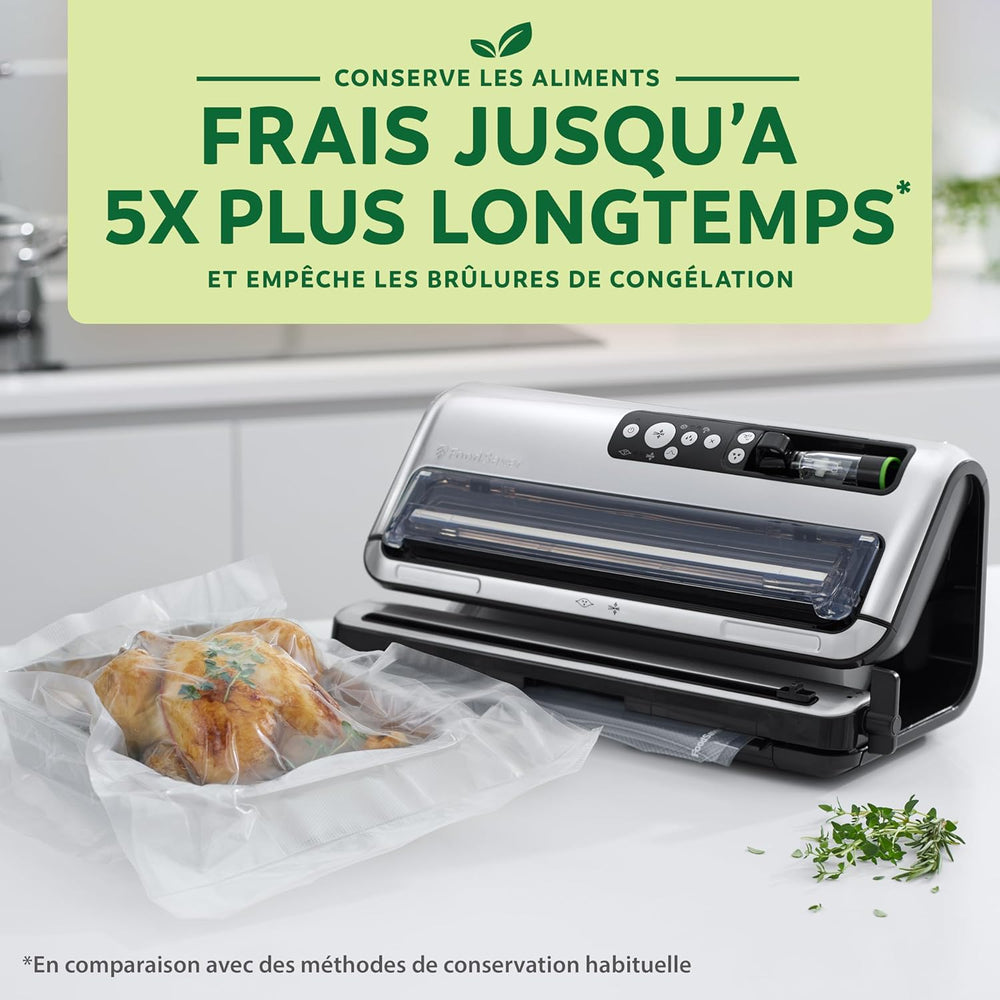 FoodSaver Professional Automated Vacuum Sealer | Storage Compartment for Roller and Cutter | Marinade Function | Includes Matching Vacuum Sealer Bags [FFS006X]